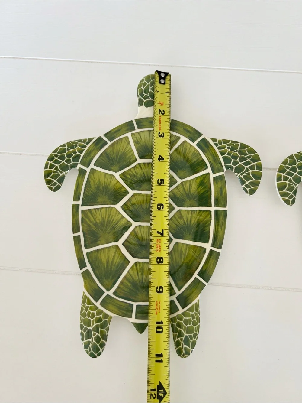 Pier 1 Imports Sea Turtle Melamine Plates Set of 2 Green Coastal Outdoor Serving